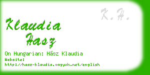 klaudia hasz business card