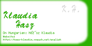 klaudia hasz business card